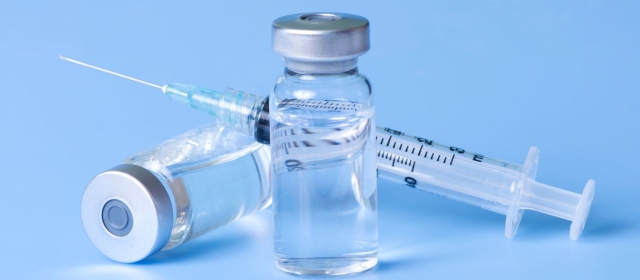 injection syringe and bottle